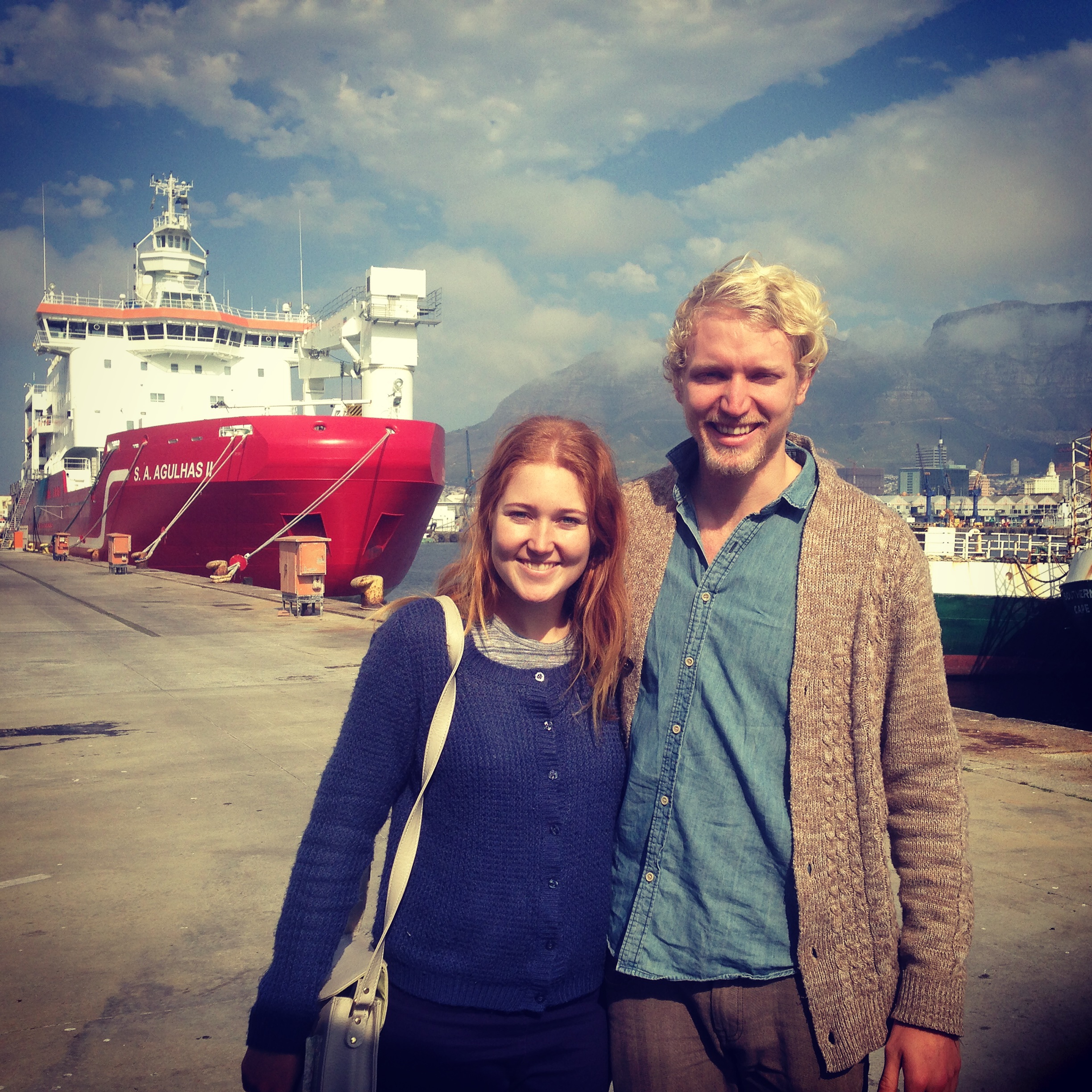 Michelle and Chris at East Pier in 2014 before their first expedition