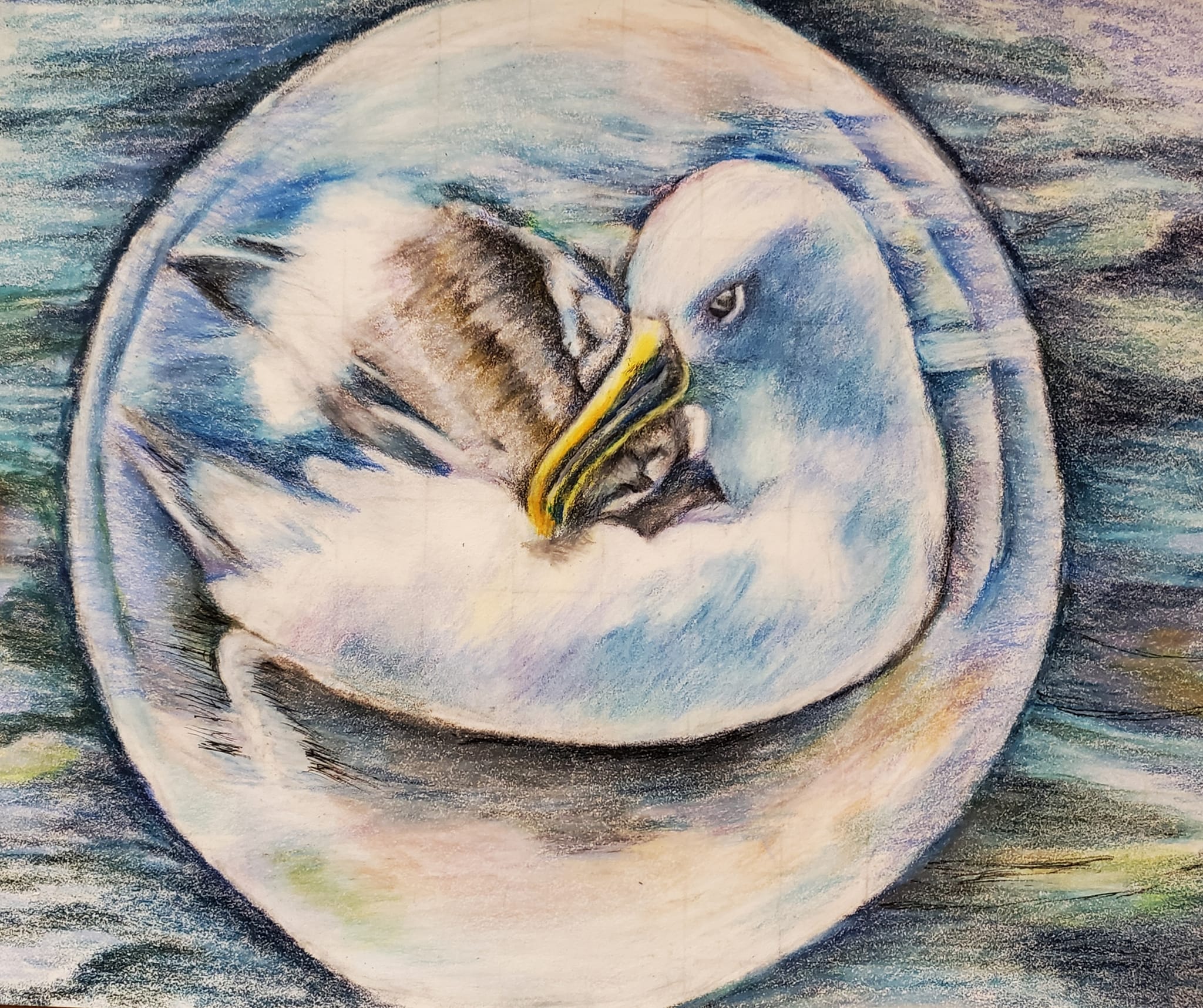 Bullers Albatross by Tammy McGee Safeguarding Sphere after a photograph by Laurie Smaglick Johnson