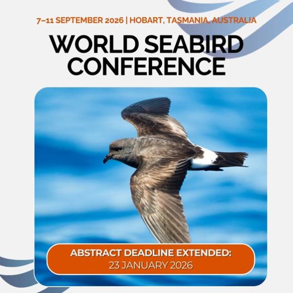 Abstract submissions to the Fourth World Seabird Conference extended a week to 23 January