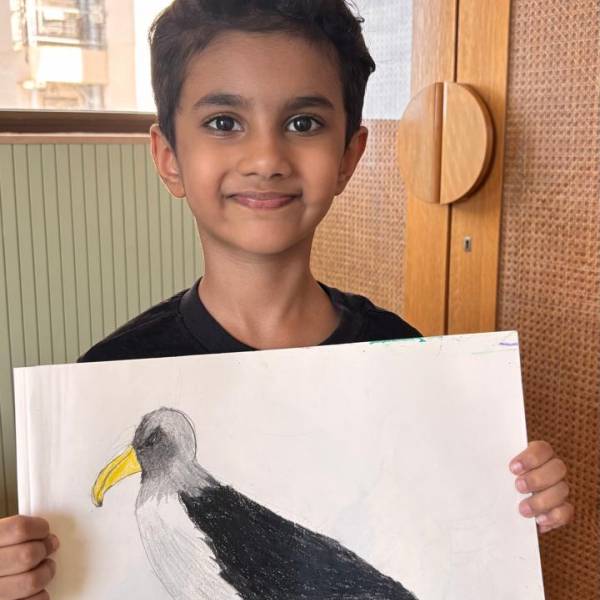 Day Five of ‘WADWEEK2026’.  Art students in India support World Albatross Day with their paintings